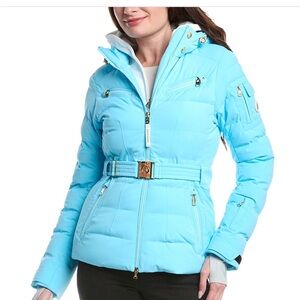 Bogner Ellya Sky Blue Hooded Ski Jacket XS